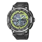   Ceas bărbătesc Q&Q plastic, quartz/LCD negru/verde GW85J003Y