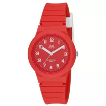   Ceas damă Q&Q plastic, quartz, carcasă și brățară roșie, cadran roșu VR94J804Y