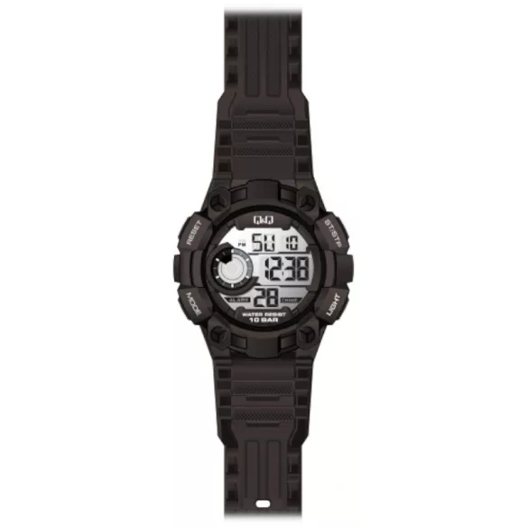 Ceas bărbătesc Q&Q plastic, quartz/LCD, carcasă și curea neagră M176J002Y
