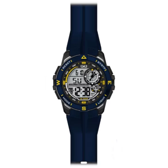 Ceas bărbătesc Q&Q plastic, quartz/LCD, carcasă și curea neagră M175J004Y