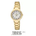   Ceas damă Q&Q quartz, carcasă și brățară aurie, cadran alb F499J014Y