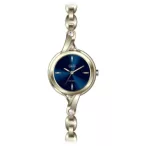   Ceas damă Q&Q fashion, quartz, carcasă și brățară bicolor, cadran albastru F637J002Y
