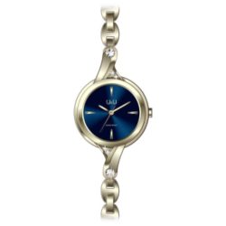   Ceas damă Q&Q fashion, quartz, carcasă și brățară bicolor, cadran albastru F637J002Y