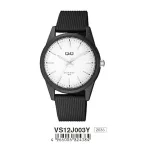   Ceas damă Q&Q quartz, carcasă și curea neagră, cadran alb, VS12J003Y