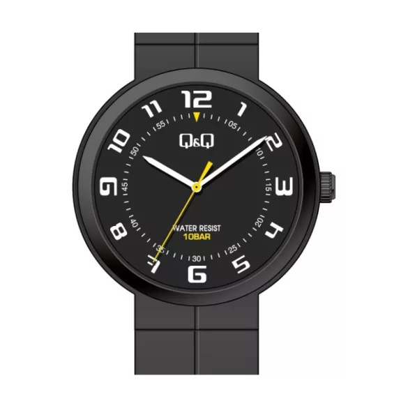 Ceas bărbătesc Q&Q quartz, carcasă și curea neagră, cadran negru VS14J005Y