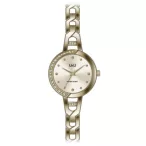   Ceas damă Q&Q fashion, quartz, carcasă și brățară argintie, cadran alb F643J010Y
