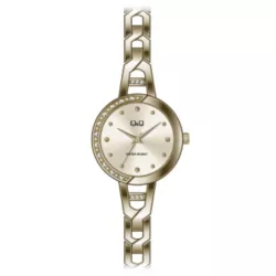   Ceas damă Q&Q fashion, quartz, carcasă și brățară argintie, cadran alb F643J010Y