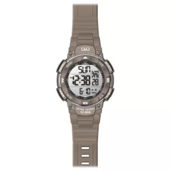   Ceas bărbătesc Q&Q plastic, quartz/LCD, carcasă și brățară maro M124J007Y