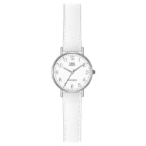   Ceas damă Q&Q quartz, carcasă argintie, curea albă, cadran alb Q979J334Y