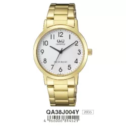 Ceas bărbătesc Q&Q quartz, carcasă aurie QA38J004Y