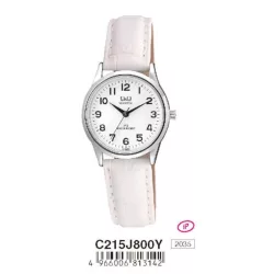 Ceas damă Q&Q quartz, carcasă argintie C215J800Y