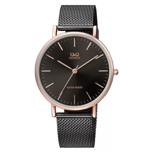 Ceas bărbătesc Q&Q quartz, culoare rosegold/negru