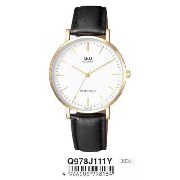 Ceas bărbătesc Q&Q quartz, carcasă aurie Q978J111Y
