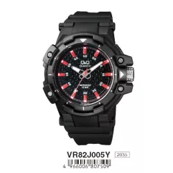 Ceas bărbătesc Q&Q plastic, quartz, negru VR82J005Y