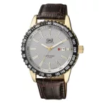 Ceas bărbătesc Q&Q quartz, carcasă aurie A450J101Y