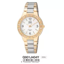 Ceas damă Q&Q quartz, bicolor Q901J404Y