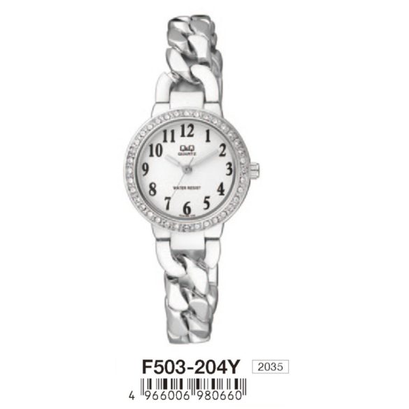 Ceas damă Q&Q fashion, quartz, argintiu F503-204Y