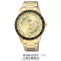 Ceas bărbătesc Q&Q quartz, auriu A194-010Y