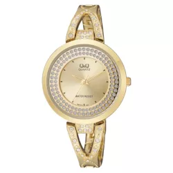 Ceas damă Q&Q fashion, quartz, auriu F529J010Y