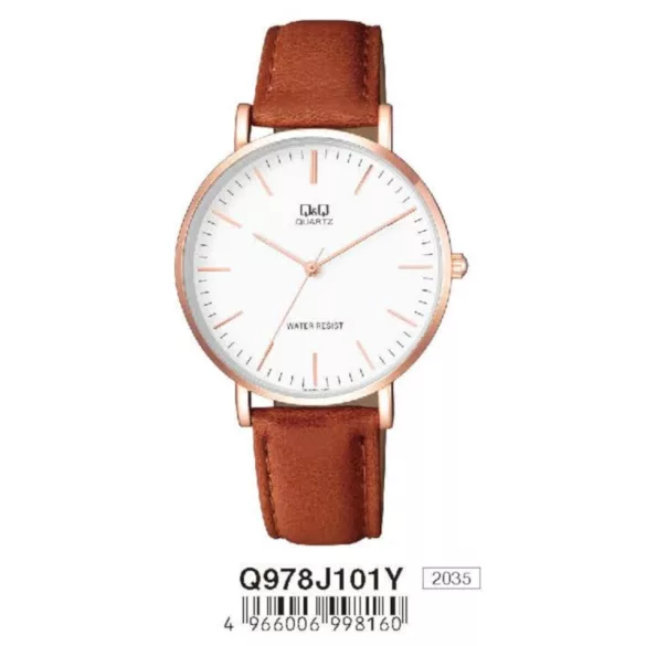 Ceas bărbătesc Q&Q quartz, carcasă culoare rosegold Q978J101Y