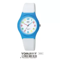 Ceas Q&Q pentru copii, quartz, alb/albastru VQ86J011Y
