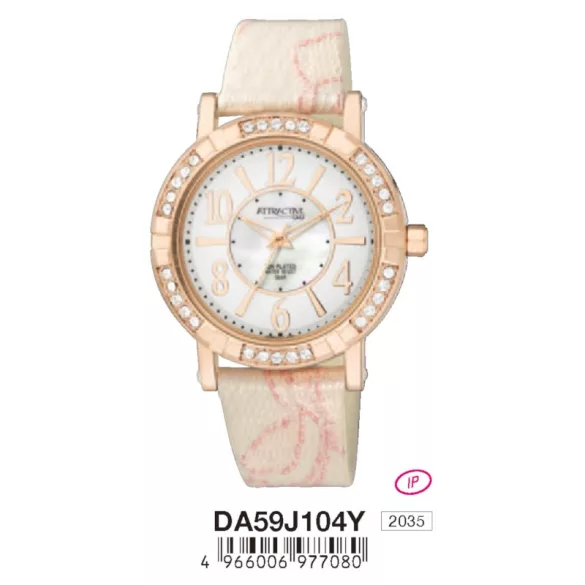 Ceas damă Q&Q quartz, carcasă culoare rosegold DA59J104Y
