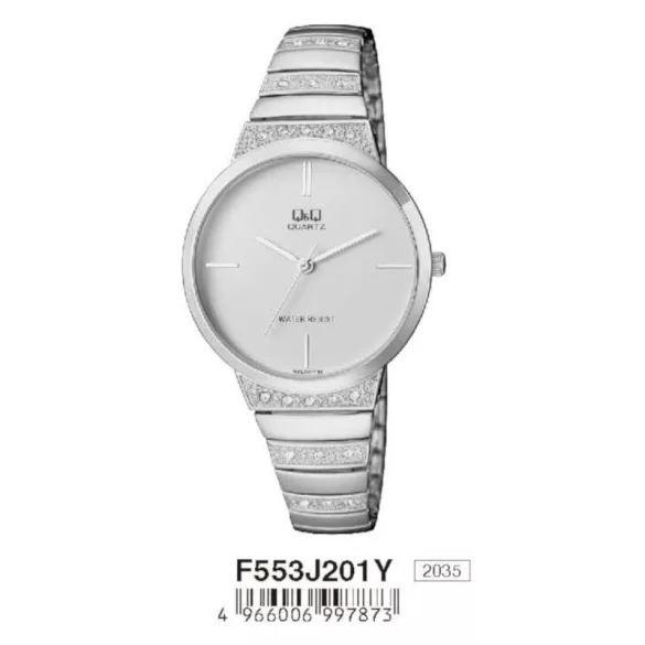 Ceas damă Q&Q quartz, argintiu F553J201