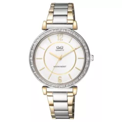 Ceas damă Q&Q quartz, bicolor Q959J411Y