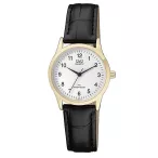 Ceas damă Q&Q quartz, carcasă aurie C213J104Y