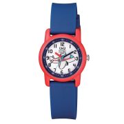 Q&Q gyerek karóra, quartz, piros színű műanyag tok, kék színű műanyag szíj, repülős számlap, VR41J010Y Q&Q gyerek karóra, quartz, piros színű műanyag tok, kék színű műanyag szíj, repülős számlap, VR41J010Y