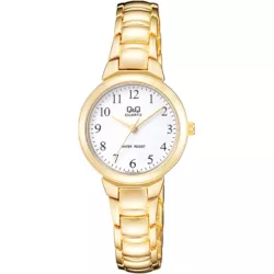Ceas damă Q&Q fashion, quartz, auriu, F613J004Y