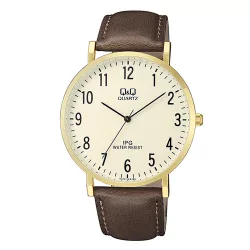 Ceas bărbătesc Q&Q quartz, carcasă aurie, QZ02J103Y