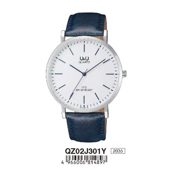 Ceas bărbătesc Q&Q, mecanism quartz, carcasă argintie, QZ02J301Y