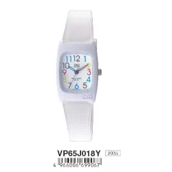 Ceas damă Q&Q plastic, quartz, alb, VP65J018Y