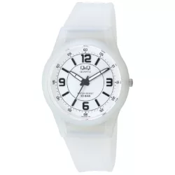 Ceas bărbătesc Q&Q plastic, quartz, alb VQ50J008Y