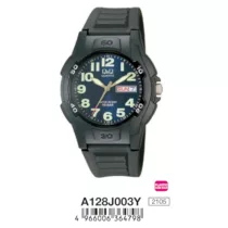Ceas bărbătesc Q&Q plastic, quartz, negru, A128J003Y