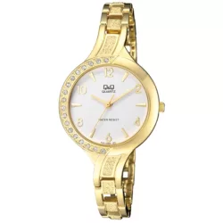 Ceas damă Q&Q quartz, carcasă aurie, F551J004Y