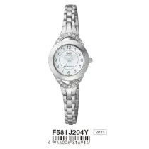 Ceas damă Q&Q quartz, carcasă argintie, F581J204Y
