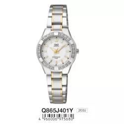 Ceas damă Q&Q quartz, carcasă bicolor, Q865J401Y