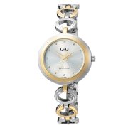 Q&Q női karóra, quartz, bicolor színű fémtok, bicolor színű fémcsat, ezüst színű számlap, F11A-003PY Q&Q női karóra, quartz, bicolor színű fémtok, bicolor színű fémcsat, ezüst színű számlap, F11A-003PY