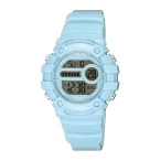   Q&Qnői digitális karóra, kék műanyag tok, kék műanyag szíj, LCD kijelzés G15A-001VY