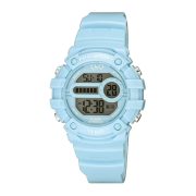   Q&Qnői digitális karóra, kék műanyag tok, kék műanyag szíj, LCD kijelzés G15A-001VY