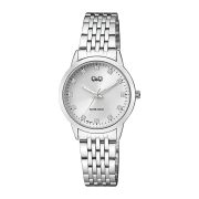   Q&Q női karóra, quartz, ezüst színű fémtok, ezüst színű nemesacél csat, ezüst színű számlap, QZ81J201Y