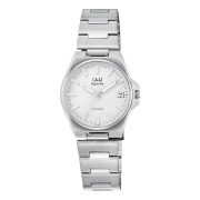  Q&Q női karóra, ezüst színű nemesacél tok, ezüst színű nemesacél csat, ezüst számlap, (Superior), S22A-001VY