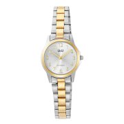 Q&Q női karóra, bicolor színű fémtok, ezüst színű számlap, bicolor színű fémcsat C56A-006PY Q&Q női karóra, bicolor színű fémtok, ezüst színű számlap, bicolor színű fémcsat C56A-006PY