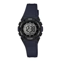   Q&Q sport karóra, kék műanyag tok, LCD kijelzés, kék műanyag szíj M187J007Y