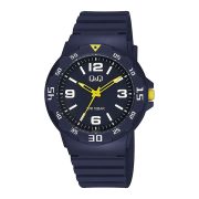   Q&Q férfi karóra, kék színű műanyag tok, kék színű számlap, kék színű műanyag tok V02A-016VY