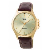 Q&Q férfi karóra, arany színű tok, barna színű bőrszíj, arany számlap C36A-010PY Q&Q férfi karóra, arany színű tok, barna színű bőrszíj, arany számlap C36A-010PY