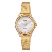   Q&Q női karóra, quartz, arany színű tok, arany színű fémcsat, gyöngyház színű számlap  C80A-004PY