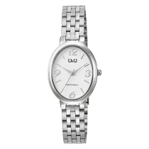   Q&Q női karóra, quartz, ezüst színű tok, ezüst színű karcsat, fehér számlap, Q10C-001PY